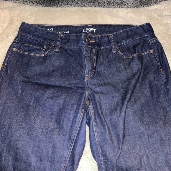 Loft Curvy Bootcut Jeans, size 10 - Picture 3 of 6